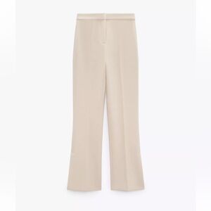 Zara Straight Leg Pants with Side Slits